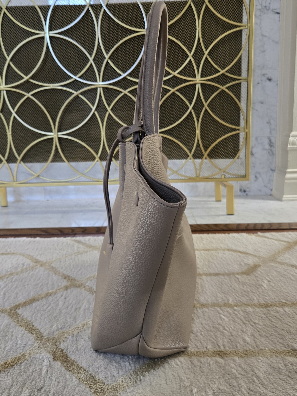Newbella Marella Taupe Faux Leather Tote Bag - Picture 4 of 8